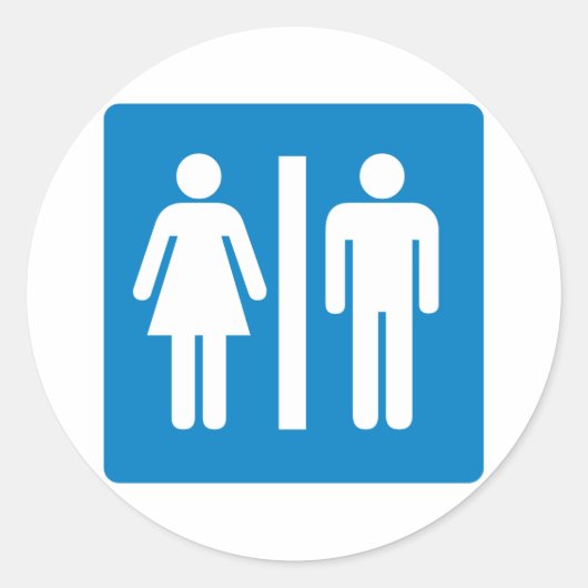 トイレ施設高速道路標識 ラウンドシール (正面)