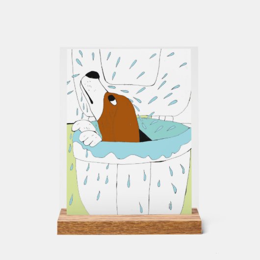 トイレ犬 アクリルサイン (正面)