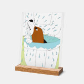 トイレ犬 アクリルサイン (傾斜)