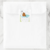 トイレ犬 スクエアシール (バッグ)