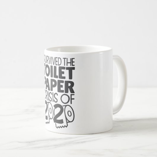 トイレ生き延び紙危機2020おもしろいミーム コーヒーマグカップ (正面右)
