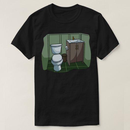 トイレ用洗面台 Tシャツ (デザイン正面)