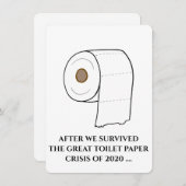 トイレ紙おもしろいグロムスマン提案 招待状 (正面/裏面)