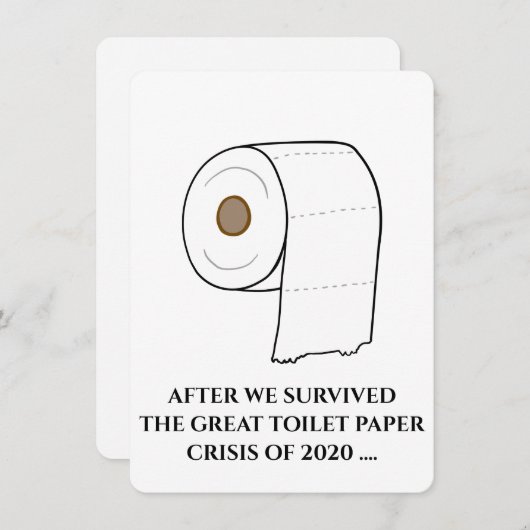 トイレ紙おもしろいグロムスマン提案 招待状 (正面/裏面)