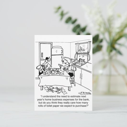 トイレ紙と税金 ポストカード (スタンド正面)