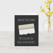 トイレ紙と違って恋は決し走て消えない カード (黄色い花)