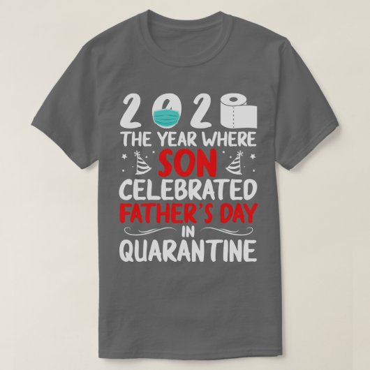 トイレ紙と顔マスクハッピー2020年 Tシャツ (デザイン正面)