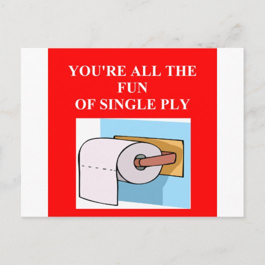 トイレ紙の侮辱 ポストカード (正面)