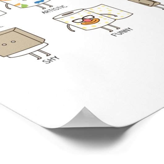 トイレ紙の種類 ポスター (角)