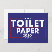 トイレ紙サタイヤトランプペンセ2020サインユーモアのある ポストカード (正面/裏面)