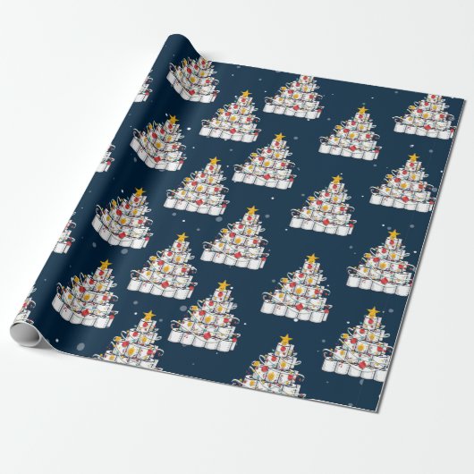 トイレ紙ツリー2020、おもしろいクリスマス ラッピングペーパー (アンロールド)