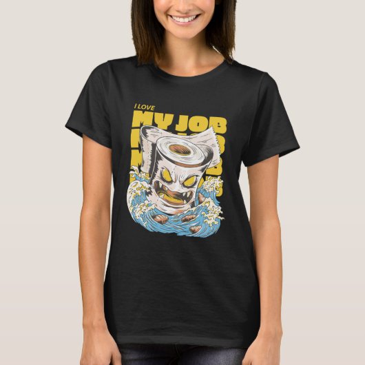 トイレ紙ラブジョブタスクトイレ紙事業 Tシャツ (正面)
