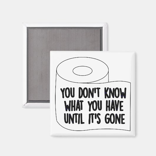 トイレ紙不足の検疫ユーモアおもしろい マグネット (正面/裏面)