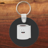 トイレ紙付顔 キーホルダー (正面)