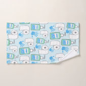 トイレ紙及びハンドサニタイザパターン ハンドタオル (ハンドタオル)