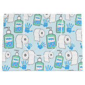 トイレ紙及びハンドサニタイザパターン ラージペーパーバッグ (正面)