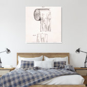 トイレ紙特許番号465,588 by S. Wheeler 1891 キャンバスプリント (インサイチュ (寝室))