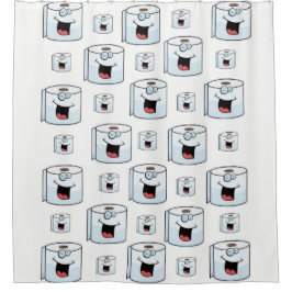 トイレ紙白い子供のショーカーテン シャワーカーテン