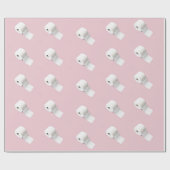 トイレ紙転がおもしろい検疫 ラッピングペーパー (フラット)