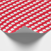 トイレ紙転が検おもしろい疫テーマ赤 ラッピングペーパー (角)