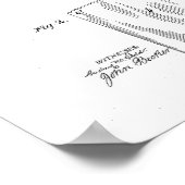 トイレ紙転が特許プリントホワイトポスター ポスター (角)