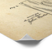 トイレ紙転が特許プリント分与ポスター ポスター (角)