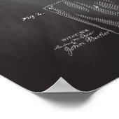 トイレ紙転が特許プリント黒板ポスター ポスター (角)