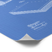 トイレ紙1917特許設計図 ポスター (角)