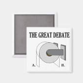 トイレ素晴らし紙バスルームの議論 マグネット (正面/裏面)