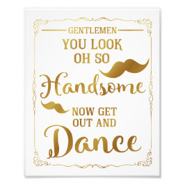 トイレ結婚の標識金ゴールド フォトプリント