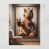 トイレ絵を描に怖いディノ ポストカード (正面)