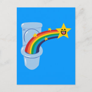 トイレ虹 ポストカード