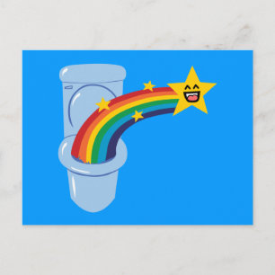 トイレ虹 ポストカード