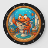 トイレ読のカおもしろいニ ラージ壁時計 (正面)