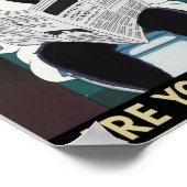 トイレ読の猫の新聞 – ウンチしてる？ ポスター (角)