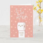 トイレ転がの恋しく思紙よりも私の終わり カード (黄色い花)