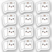 トイレ転が紙トイレのトレーニング/トイレの在庫替え シール (正面)