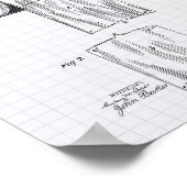 トイレ転が紙1891パテントアート – 並んだピーパー ポスター (角)