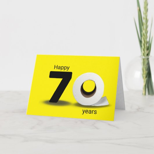 トイレ転が紙70歳 カード (正面)