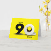 トイレ転が紙90歳 カード (黄色い花)