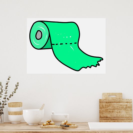 トイレ転が ポスター (キッチン)