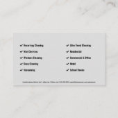 トイレ&ハウスクリーニングサービス 名刺 (裏面)