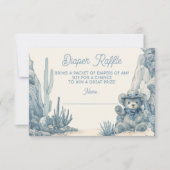 トイレ リトルカウボーイ テディベア おむつくじ 招待状 (正面)