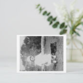 トイワゴン写真付き小さな女の子 ポストカード (スタンド正面)