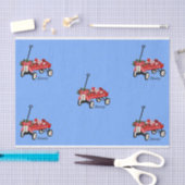 「トイワゴン」ティッシュペーパーセットのマッチング紙 薄葉紙 (クラフト)