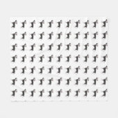 トイ中国のキ犬の基本品種イラストレーション フリースブランケット (正面(横))