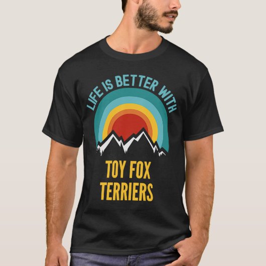 トイ付きキツネテリア犬のオーナー Tシャツ (正面)