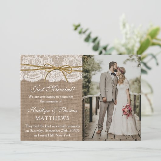 トイ素朴ネ・ボー結婚の写真結婚 案内状 (スタンド正面)