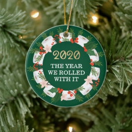 トイ転がレイおもしろい紙クリスマスリース セラミックオーナメント