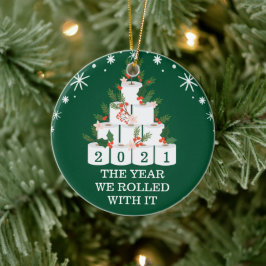 トイ転がレーおもしろい紙クリスマスツリー セラミックオーナメント